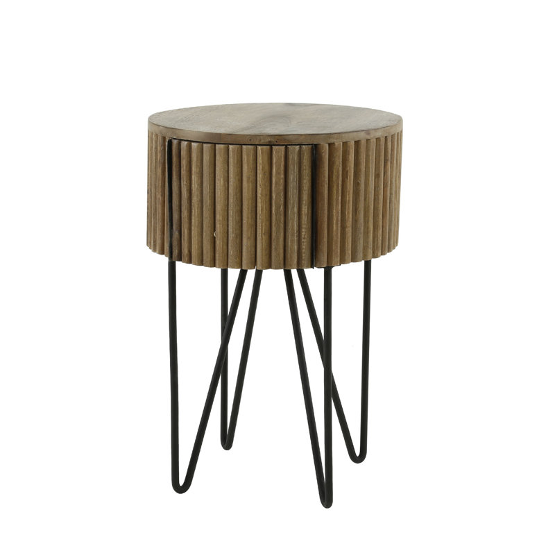 Hooli 40cm W Steel Bedside Table