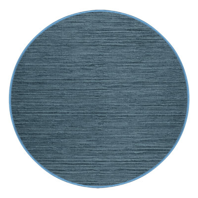 Tapis bleu uni lavable à la machine