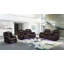 Fauteuil inclinable oscillant avec éclairage DEL, brun