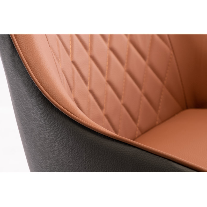 Edinburgh 48cm H Upholstered Metal Side Chair, Amber