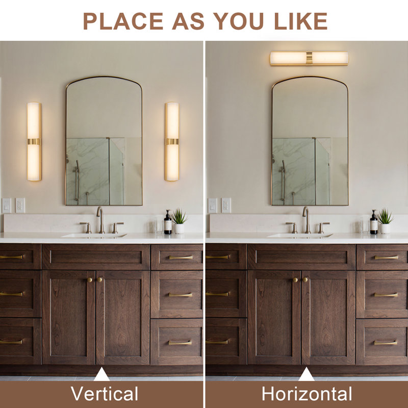 26inch Dimmable Wall Mounted Sconce with Alabaster Shade