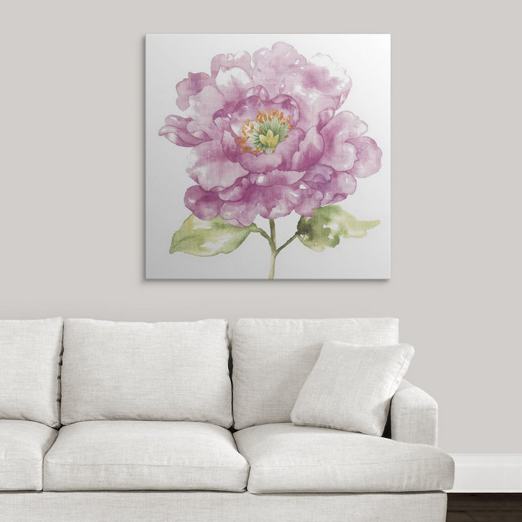 « i », reproduction d’art Water Flower, H 35 po x l 35 po x P 1,5 po, Toile