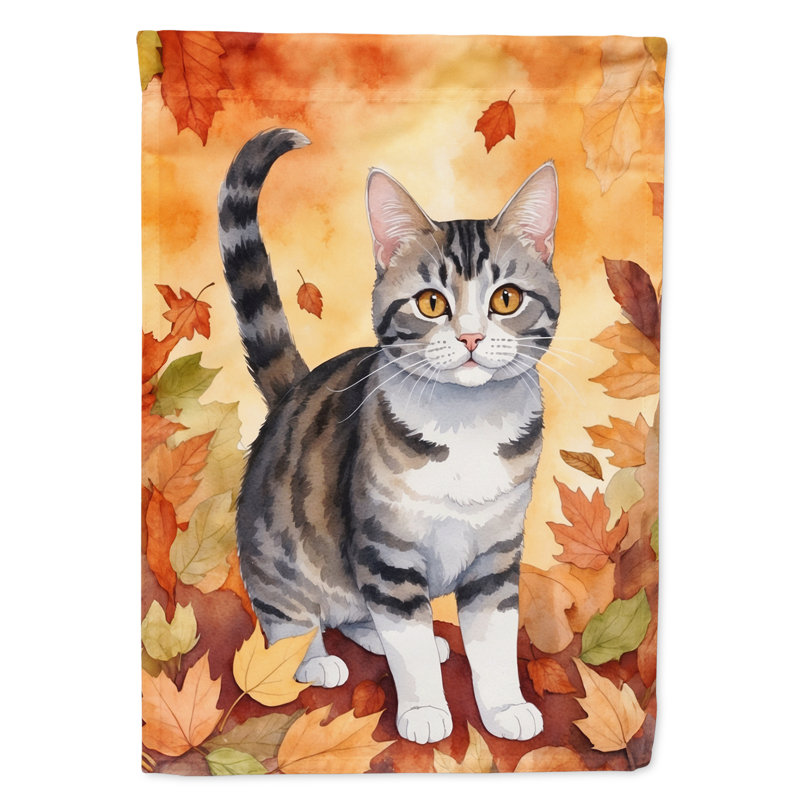 Chat en feuilles d'automne, Fil de fer jaune jaune