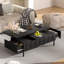 [Vidéo fournie] Table basse à plateau relevable U-Can avec 2 tiroirs, table basse moderne avec plateau pliable, table basse réglable multifonctionnelle avec compartiment de rangement caché pour le salon-1643224469
