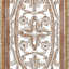 Panneau rectangulaire en bois de manguier avec sculpture murale complexe