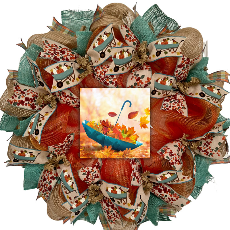 Couronne de feuilles d'automne personnalisée, Oui