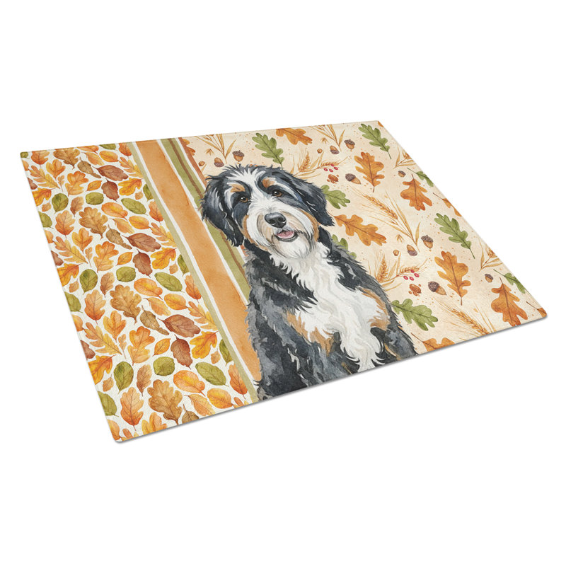 Berndoodle Heirloom Fall Glass Cutting Board