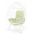Structure blanche / coussin vert