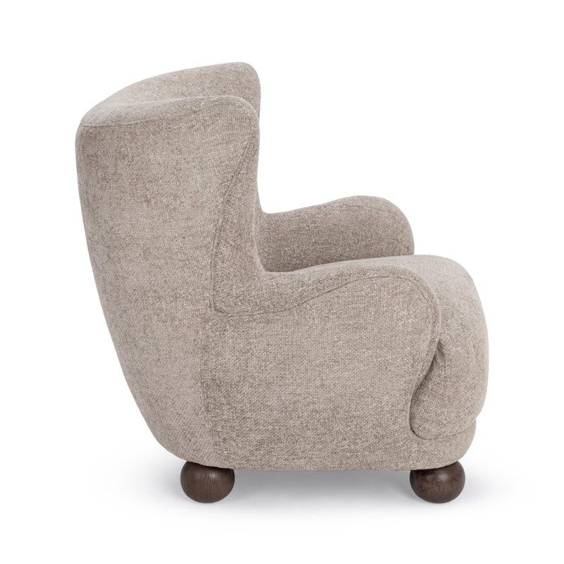 Penelope Upholstered Accent Chair, Mushroom Taupe