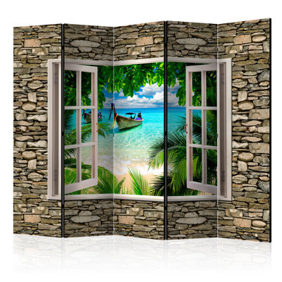 Chung Solid Wood Folding Room Divider