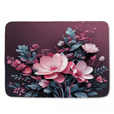 Tapis de bain rose