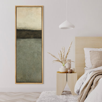 Toile abstraite encadrée, reproduction minimaliste neutre pour décoration murale moderne