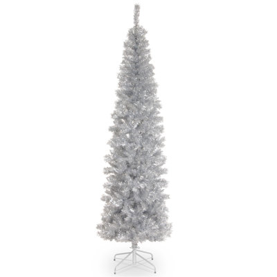 The Holiday Aisle® Silver Tinsel Tree