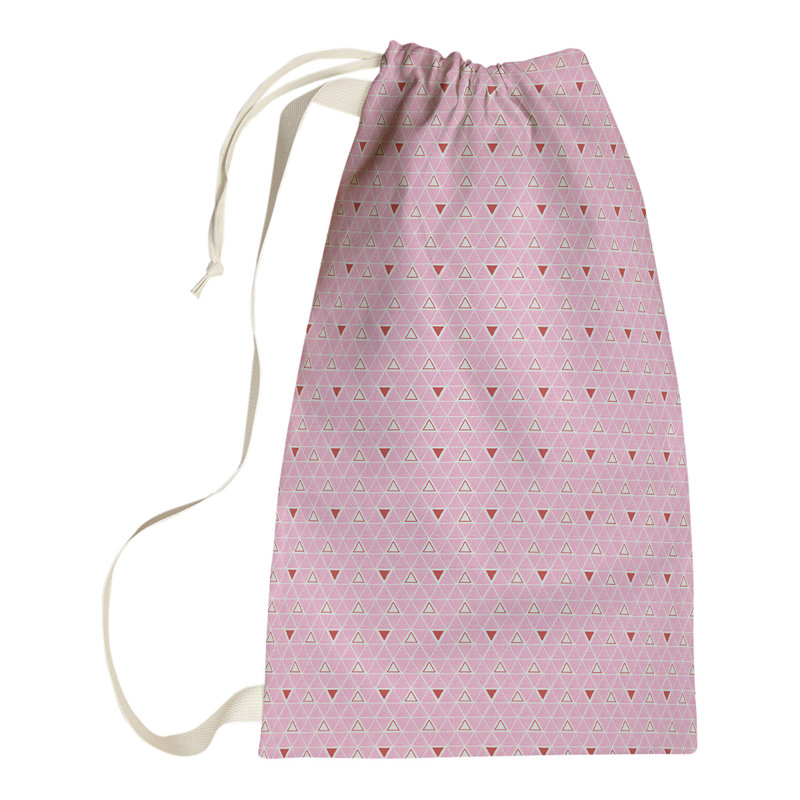 Fabric Laundry Bag with Handles, Small (29" H x 18" W x 1" D), Red