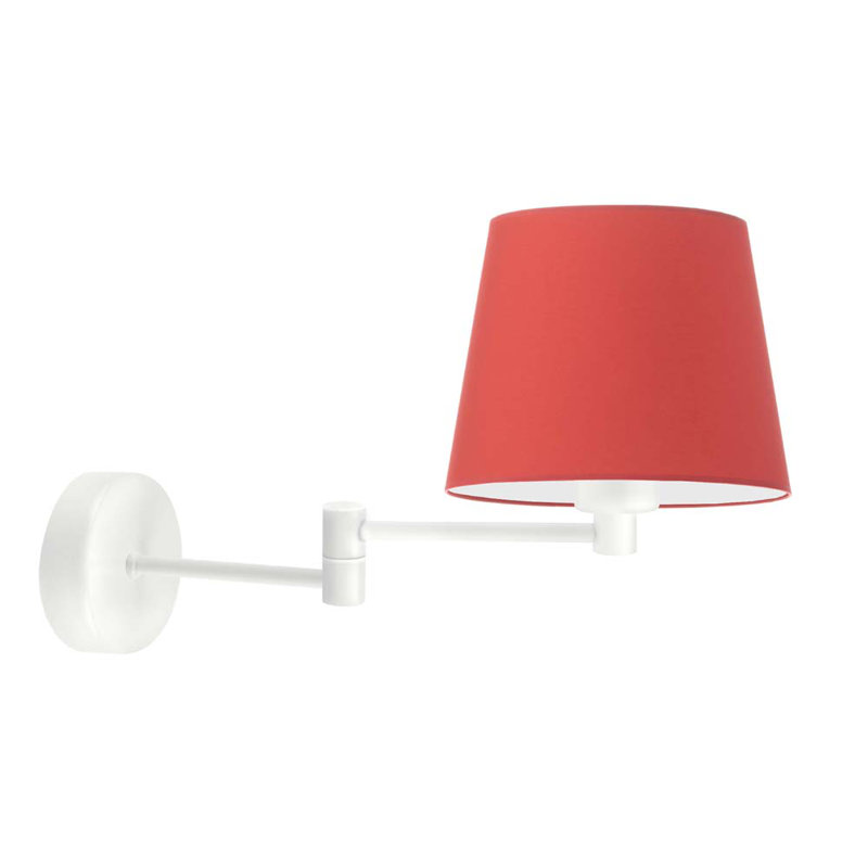 Ayannia Armed Sconce, White, Red