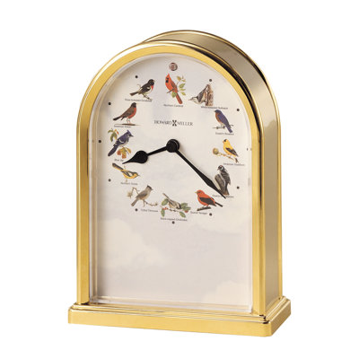 Traditional Analogue Acrylic Quartz Movement / Crystal Tabletop Clock in Polished Brass/Brushed Brass