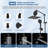 10” High Pressure Rainfall Shower Head With Handheld Spray, 16" Adjustable Extension Arm, 2 Pack Shower Filters-119611950