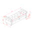Banc de lit en velours rose
