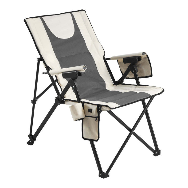 Chaise de camping chauffée avec zone de chaleur à deux zones et inclinaison réglable