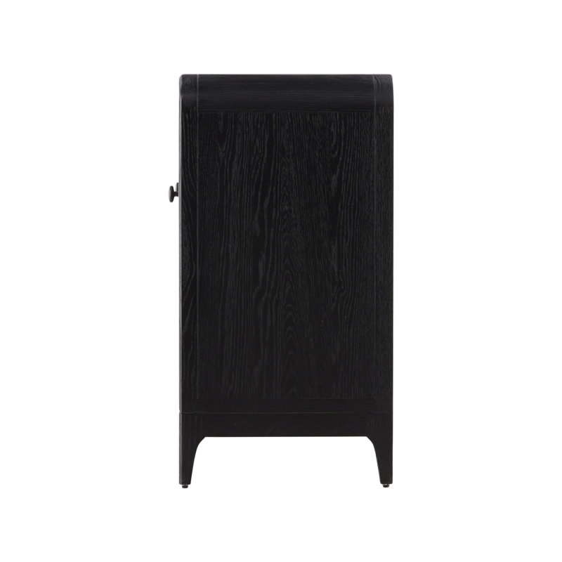 Furniture Classics Avora Chocolate Oak Glass Sideboard Buffet