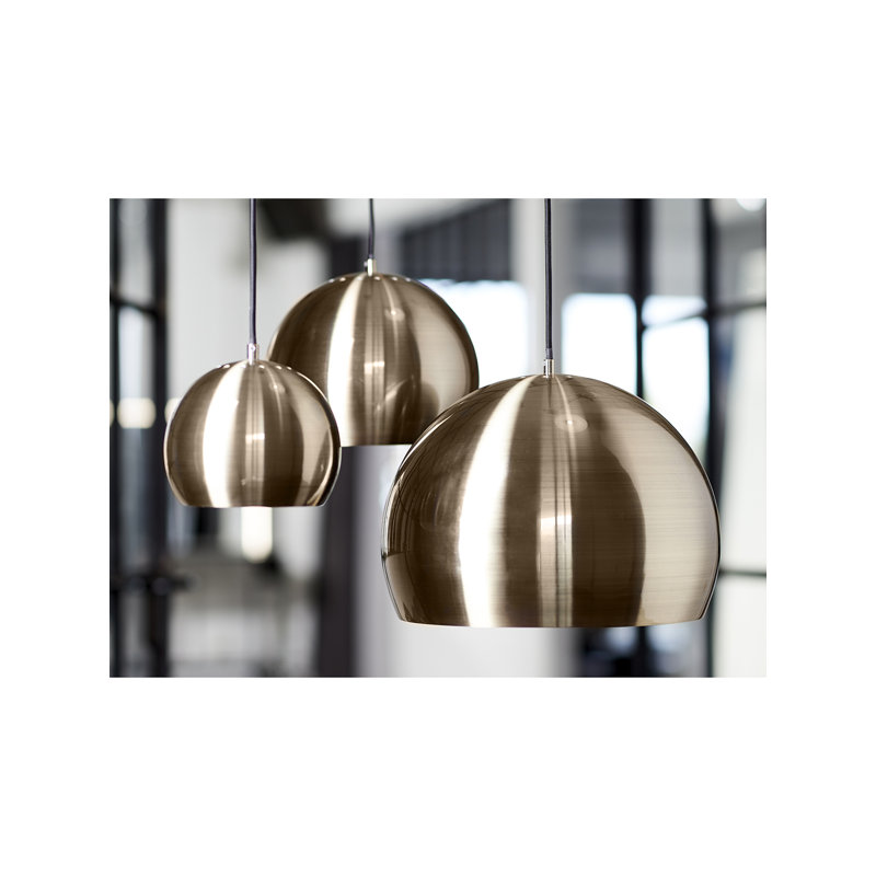 Mansell 1 - Light Brass Sphere Pendant, 20cm H x 25 cm W x 25 cm D