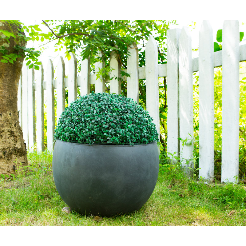 Gagnon Handmade Pot Planter, 8" H x 12" W x 12" D, Granite