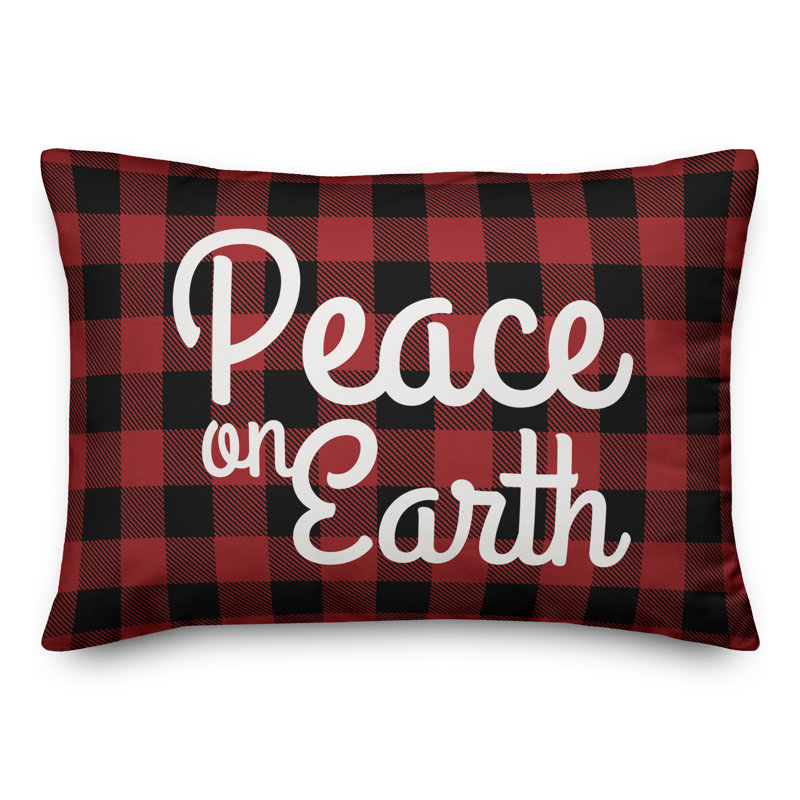 Plaid Throw Pillow, Polyester/Polyfill