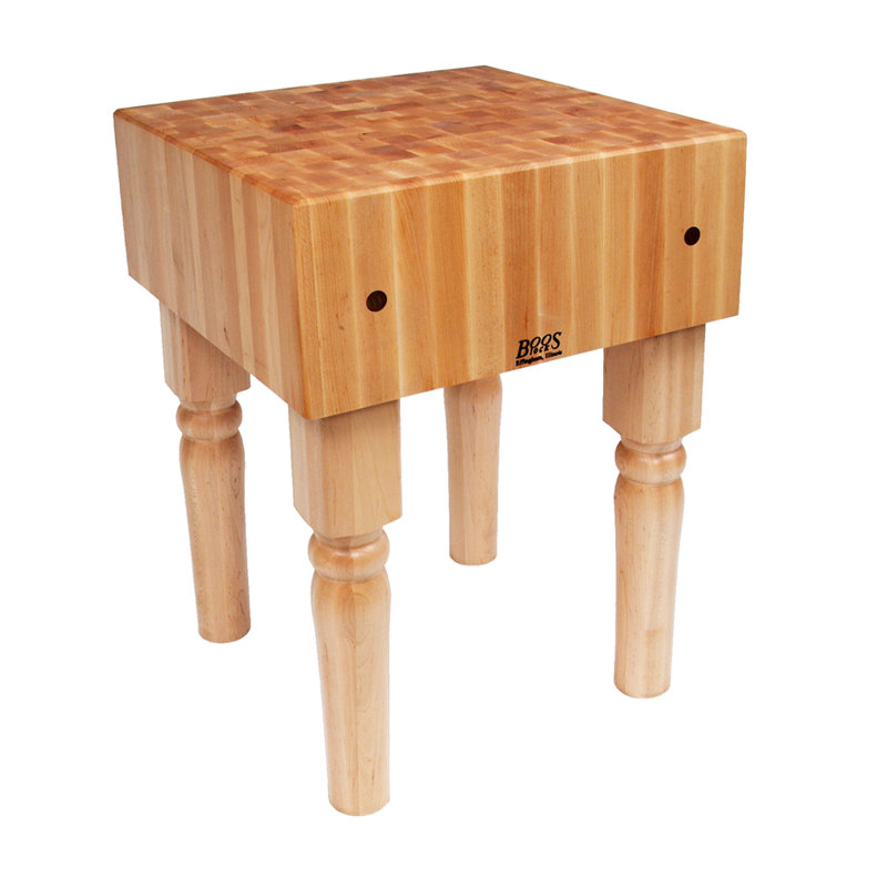 BoosBlock® Prep Table with Butcher Block Top, 34" H x 24" W x 24" D