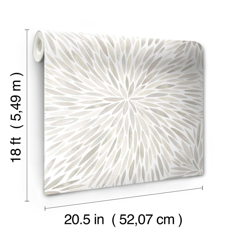 Rouleau de papier peint adhésif L 18 pi x l 20,5 po, Beige
