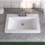 21'' x 18'' White Rectangle Vitreous China Drop In Bathroom Sink With Overflow-101986766