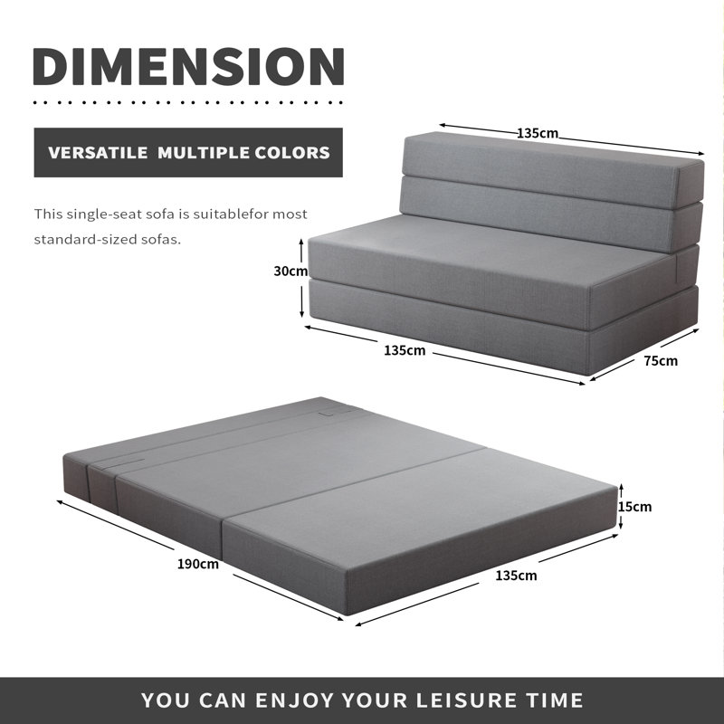 Rilie Sofa Bed, Grey, 90 * 190 cm