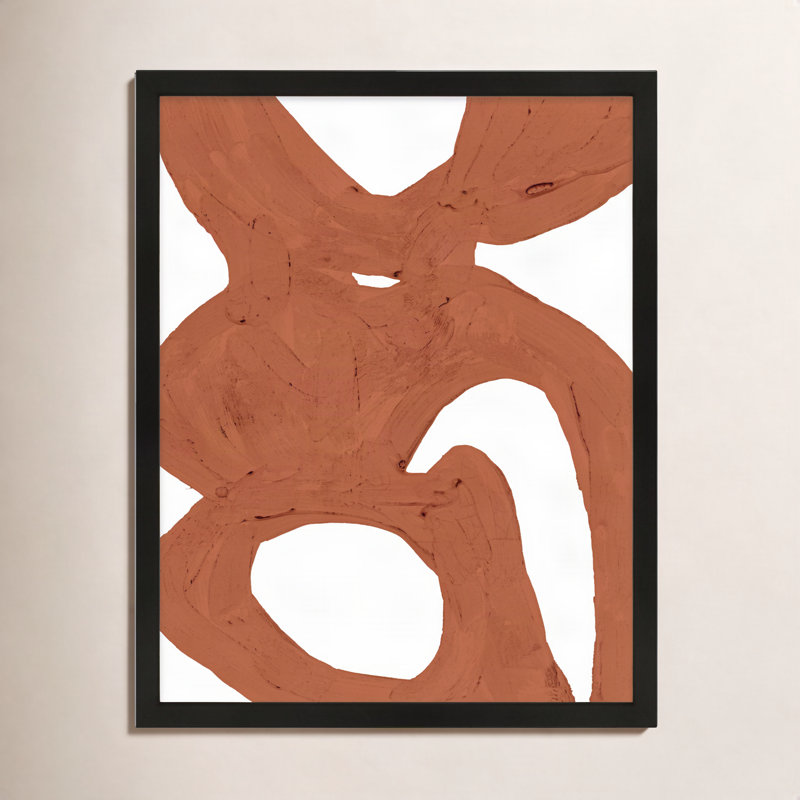 Copper Harmony 1 Print by Andrea Stokes, Black Framed, 38" H x 30" W x 1.25" D
