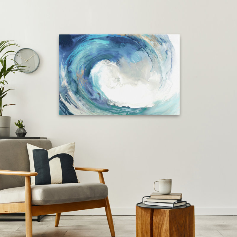 Vague et océan, collier à eau, H 24 po x l 36 po