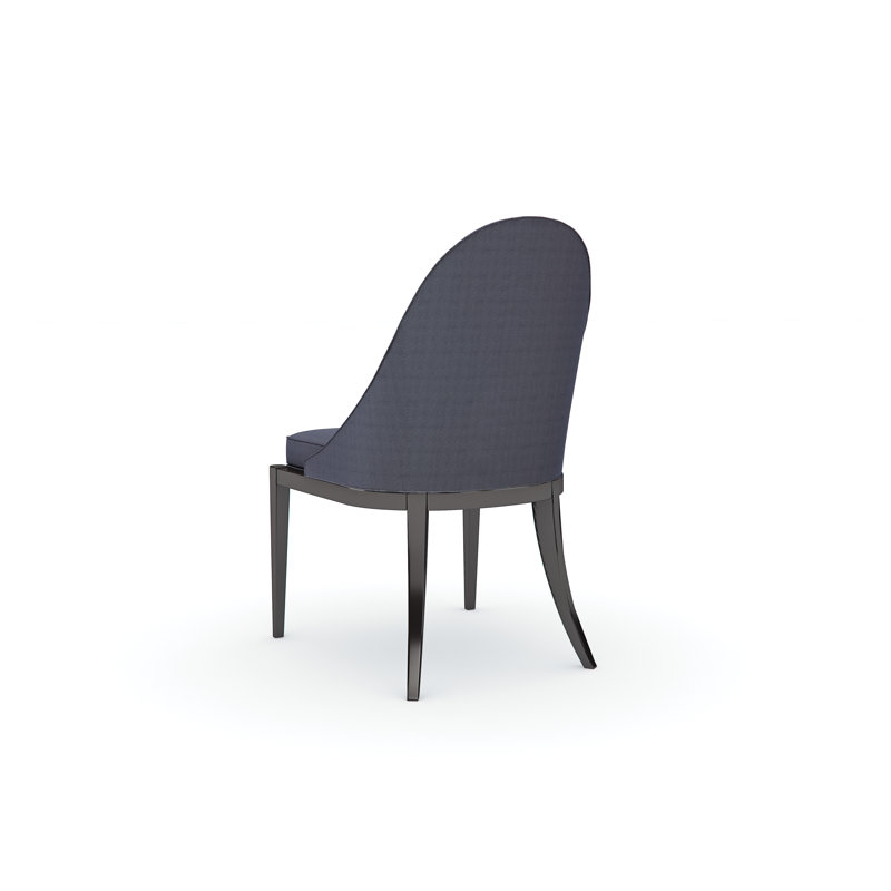 Caracole Classic Upholstered Dining Chair, Dark Chocolate, Dark Blue