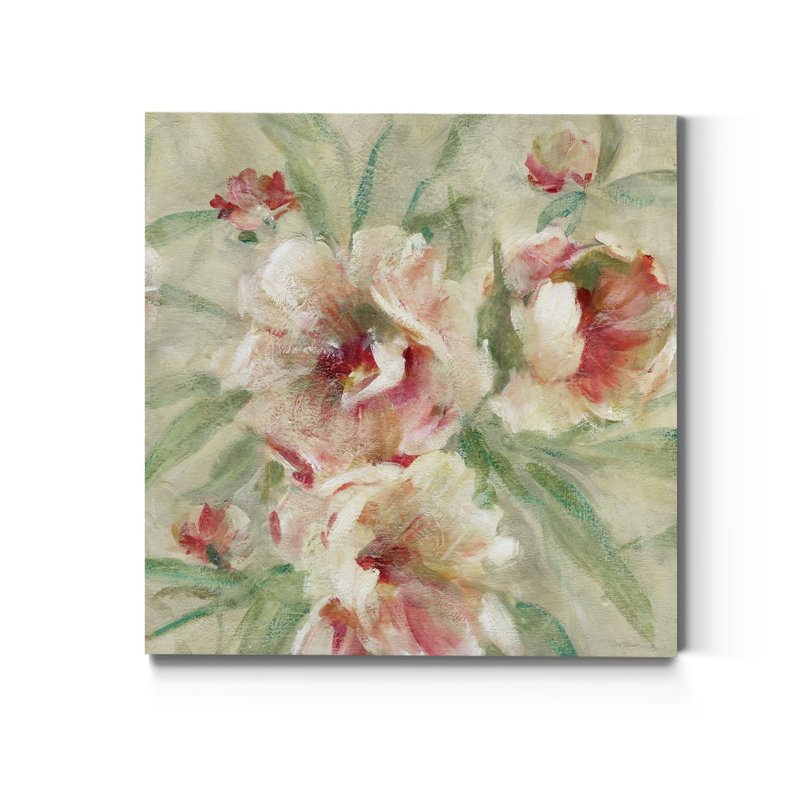 Peony Garden II - Reproduction d'art sur toile tendue, H 10 po x l 10 po x P 1,5 po
