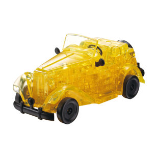 Voiture classique en cristal 3D