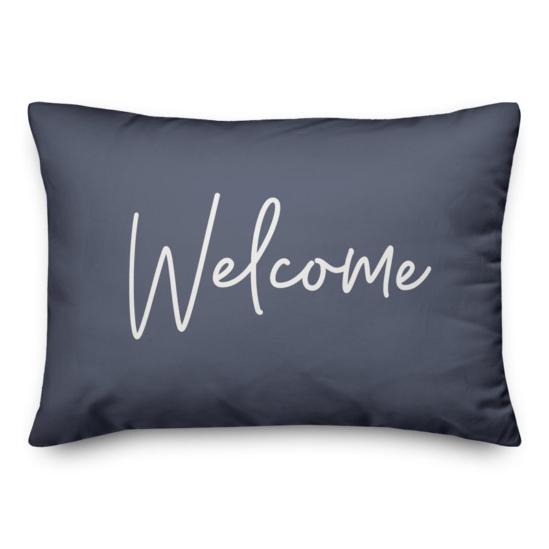 Outdoor Throw Pillow, Blue