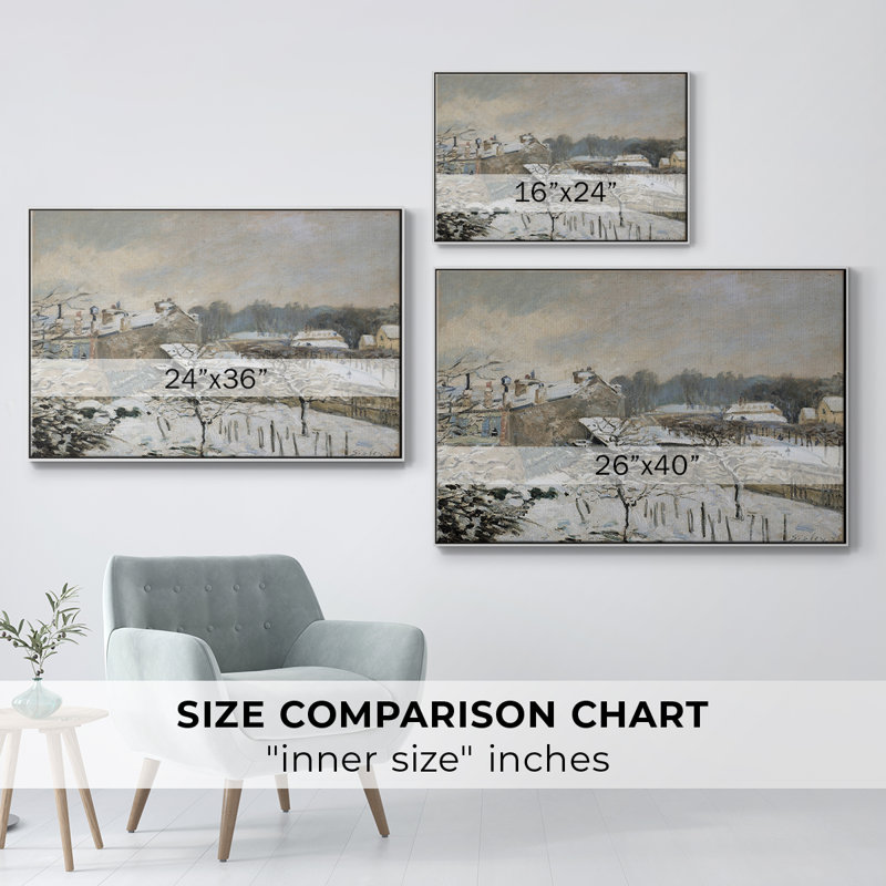 Paysage rétro - CCLxxix, H 17 po x l 25 po x P 2 po, Toile encadrée flottée blanche
