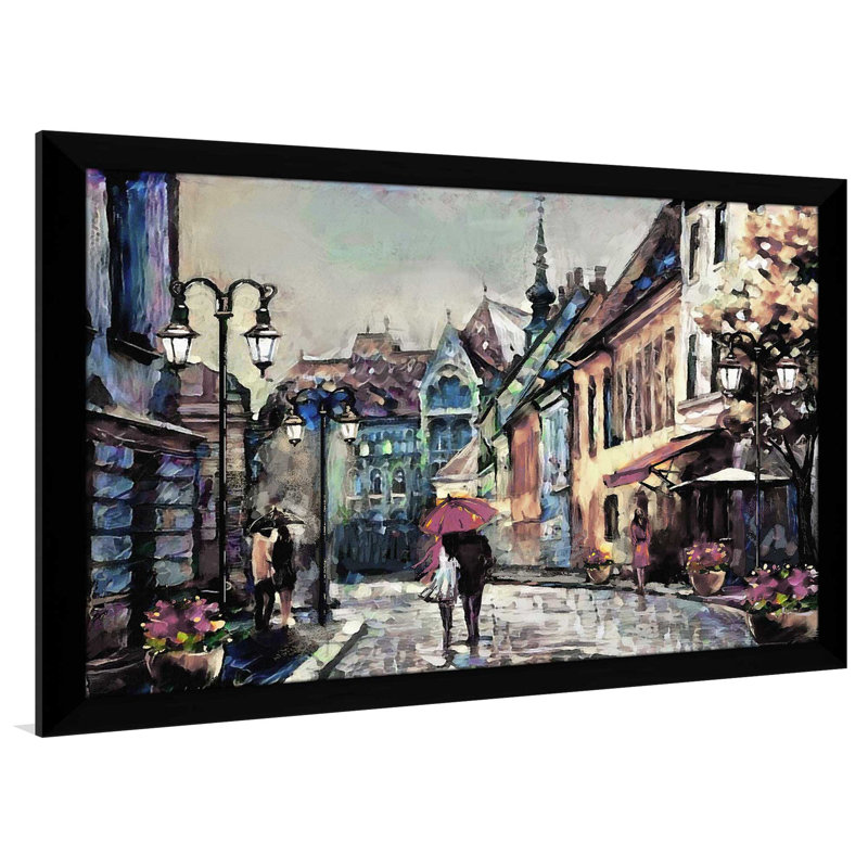«Spring Romance», reproduction encadrée, H 21,5 po x l 27,5 po x P 0,75 po, Cadre noir