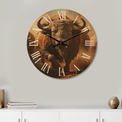 Horloge murale Native Art Buffalo Thunder