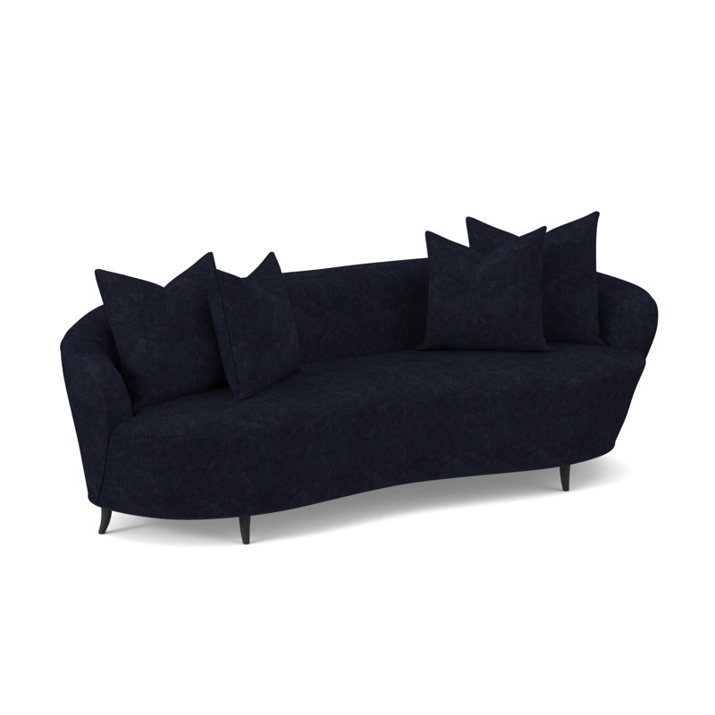 Boomerang Sofa, Espresso, Margaret Ebony Polyester Blend