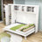 Queen Wood Frame Murphy Bed with Storage-245765383