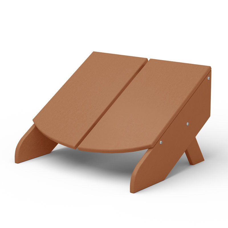 Repose-pieds moderne en poly, Teck