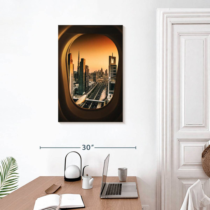 Sireci Dubai From Plane Window, 30" H x 20" W