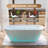 71 Inch,77-Gallon Freestanding Soaking Bathtub, 100% Pure Virgin Acrylic With Drain And Overflow,Glossy White