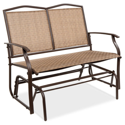 Marliene Outdoor Gliding Metal Bench by Red Barrel Studio