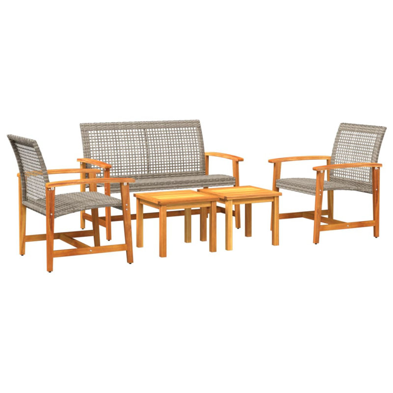 Altamont 4 - Person Solid Wood Patio Dining Set Square Table, Grey
