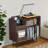 Record Player Stand With Power Outlet & LED Light
