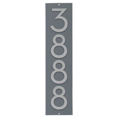 Floating Modern 6" Number Vertical Address Plaque Rectangle Wall Plaque