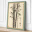 Bamboo in Black Ink Japandi - Wrapped Canvas-1505555696-1505555697